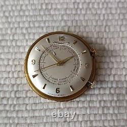 18KGOLD JAEGER LECOULTRE MEMOVOX WORLD TIME CAL K814 REF 3160 SWISS WATCH Ca1957