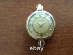 18K SOLID GOLD ANTIQUE JAEGER-LeCOULTRE LADIES WATCH WITH BACK CROWN RUNNING