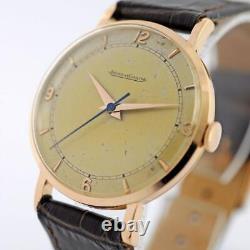 18k Solid Rose Gold Jaeger Lecoultre Manual Wind Swiss Made Working Gents Watch