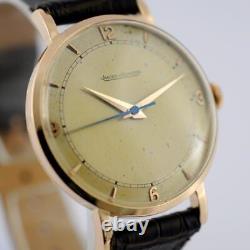 18k Solid Rose Gold Jaeger Lecoultre Manual Wind Swiss Made Working Gents Watch