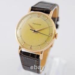 18k Solid Rose Gold Jaeger Lecoultre Manual Wind Swiss Made Working Gents Watch