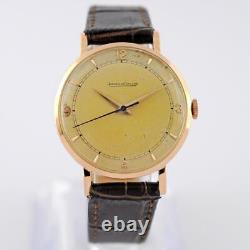 18k Solid Rose Gold Jaeger Lecoultre Manual Wind Swiss Made Working Gents Watch