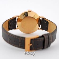 18k Solid Rose Gold Jaeger Lecoultre Manual Wind Swiss Made Working Gents Watch