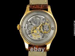 1956 JAEGER-LECOULTRE Vintage Large Mens Waterproof 18K Gold Watch Warranty