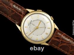 1957 JAEGER-LECOULTRE MEMOVOX Vintage Mens Reveil Wrist Alarm 14K Gold