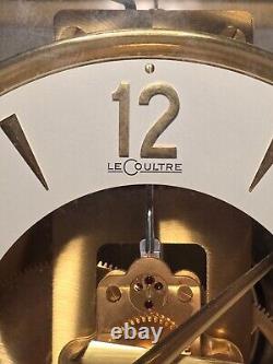 1970's Jaeger LeCoultre 528-8 ATMOS 15 Jewel Mantel Clock Runs Well #243353