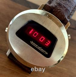 1970's Jaeger-LeCoultre Master Quartz LED Wristwatch UFO Case 10K GF Wristwatch