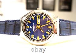 1970s Vintage Jaeger LeCoultre Club Automatic AS 1916 Swiss Day Date Men's Watch