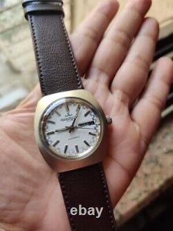 1970s Vintage Jaeger LeCoultre Club Automatic AS-1916 Swiss Day Date Mens Watch