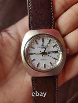 1970s Vintage Jaeger LeCoultre Club Automatic AS-1916 Swiss Day Date Mens Watch