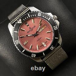 42mm Vintage Swiss Made Jaeger Automatic Day Date Men's Wrist Watch JL06