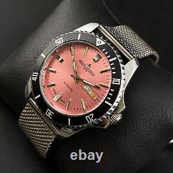 42mm Vintage Swiss Made Jaeger Automatic Day Date Men's Wrist Watch JL06