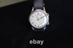 50's SERVICED Vintage Jaeger LeCoultre Pre Memovox 814 Alarm Wrist Watch 33.6mm