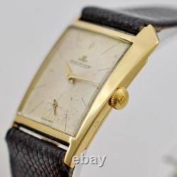 AUTHENTIC 1940 JAEGER LECOULTRE 18K SOLID GOLD ASSYMETRIC CURVED REF 2406 WithBOX