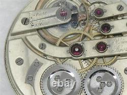 Antique 43mm Rowe Bros, Chicago 21 Jewel Swiss Lecoultre Bridge Movement & Dial