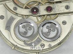 Antique 43mm Rowe Bros, Chicago 21 Jewel Swiss Lecoultre Bridge Movement & Dial