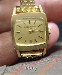 Antique Jaeger Lecoultre 18kt Yellow Gold Square Watch (b30)