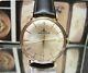 Antique Vintage 1963 Swiss Jaeger Lecoultre Solid Gold Watch Cal K800/c Working