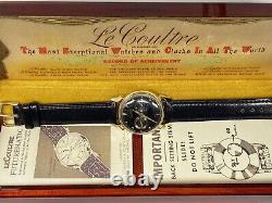 Beautiful vintage lecoultre futurematic swiss made wristwatch with box & papers