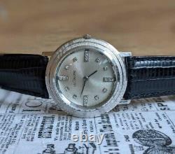 Boxed Vintage Le Coultre 18ct White Gold Diamond Dial Kaspar Esh Watch Serviced