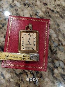 CARTIER Jaeger LeCoultre 18k Yellow Gold Pocket Chain Watch Vintage