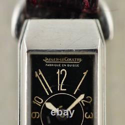 C. 1930 Vintage Jaeger-LeCoultre Duoplan watch Exploded Numeral dial in steel