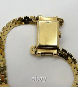 Funky & Fun Asymmetrical 14k Solid Gold Vintage Le Coultre Ladies Watch