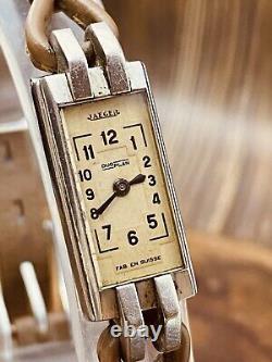 JAEGER LECOULTRE DUOPLAN vintage women's watch STEEL 30'S WRISTWATCH #6602