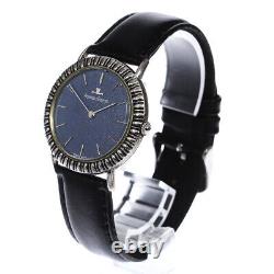 JAEGER-LECOULTRE Silver cal. 818/2 Navy Dial Hand Winding Men's Watch 800566