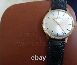 Jaeger LeCoultre 18K Gold 1960s Classic Vintage Manual Wind Watch