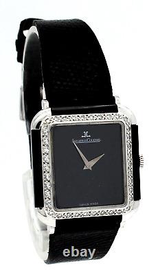 Jaeger-LeCoultre 18 White Gold Vintage Onyx Diamonds Ladies Watch 6050 22