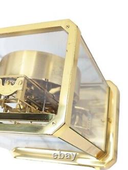 Jaeger LeCoultre Atmos Clock Model 528-6 Square Face 15 Jewel Seagrams Plaque