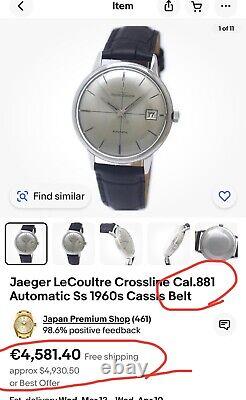 Jaeger-LeCoultre K883 Cross Hair Automatic E393 RARE VINTAGE 1960's
