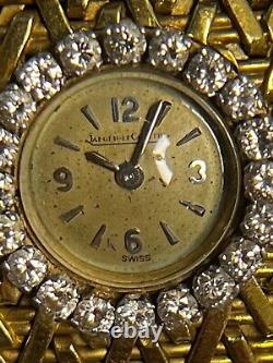 Jaeger-LeCoultre Lady Cocktail Watch 1970 Vintage 18K gold with 20 Diamonds