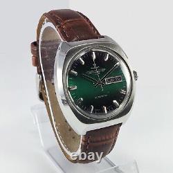 Jaeger Le Coultre Club Automatic Shiny Green Dial Day Date Wrist Watch AS 1916
