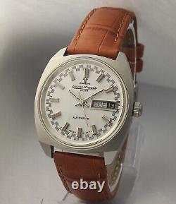 Jaeger Le Coultre Club Automatic White Dial Day Date Men Wrist Watch Refurbished