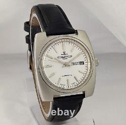 Jaeger Le Coultre Club Automatic White Dial Day Date Mens Watch 1916 Refurbished