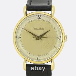 Jaeger Le-Coultre Gold Watch Vintage 1950s Manual Wristwatch 18ct Yellow Gold