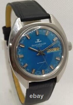 Jaeger Lecoultre Automatic Blue Dial D/D Men's Wrist Watch Excellent Condition