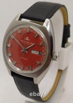 Jaeger Lecoultre Automatic Orange Dial D/D Men's Wrist Watch Excellent Condition
