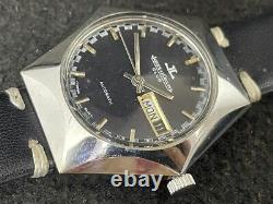 Jaeger Lecoultre Automatic blackDial D/D Men's Wrist Watch Excellent Condition