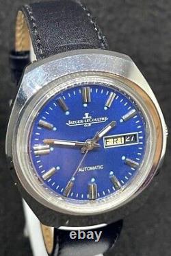 Jaeger Lecoultre Automatic blue Dial D/D Men's Wrist Watch Excellent Condition