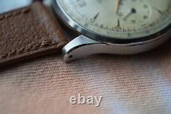 Jaeger Vintage Chronograph 1950s Universal Geneve Cal. 285 Stainless Steel 22522