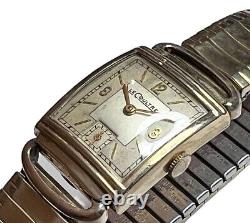 LeCoultre Very Unusual Rectangular Men's 10k Yellow Gold Filled Wrist Watch