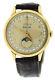 Lecoultre Vintage Triple Date Calendar Moonphase 10k Gold Filled Watch 486