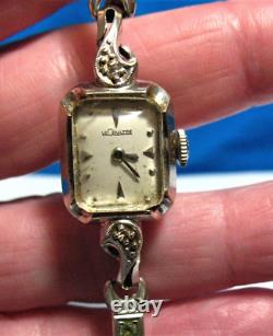 Le Coultre 14K WHITE GOLD DIAMOND WRISTWATCH NOT WORKING