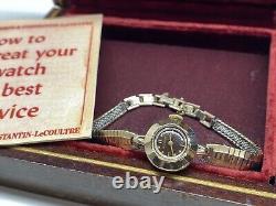 Lecoultre vacheron constantin vintage ladies swiss wristwatch with box & paper