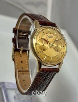 Men's 14kt Solid Gold LeCoultre Futurematic Watch Great Condition &Just Serviced