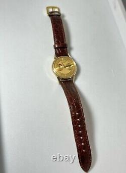 Men's 14kt Solid Gold LeCoultre Futurematic Watch Great Condition &Just Serviced