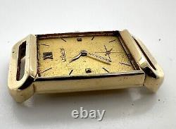 Men's LeCoultre 14k Yellow Gold Fancy Lugs Watch Running Needs A Crystal